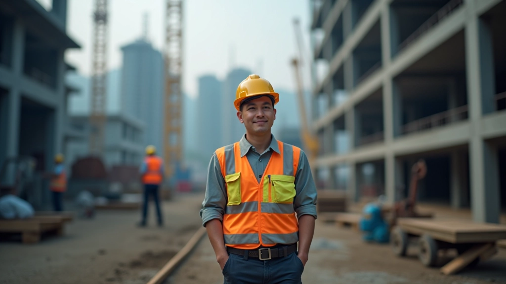 Construction site of modern semiconductor manufacturing facility with advanced building infrastructure and industrial equipment installation